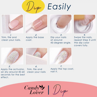 Candy Lover Dip Powder Nail Dip Powder Set, 12 Nail Dip Colors, Manicure Nail Art Dipping Powder Kit Creme Brulee Collection Nudes Pink Brown Nails Set