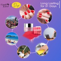 Candy Lover Dip Powder, 12 Colors Pink Purple Green Dip Nail Powder Kit with Dust Brush and Nail File, Nail Art Winter Series Dip Powder Nail Kit for Girls Women Manicure