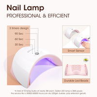Gellen Gel Nail Polish Starter Kit with 36W UV Light, 10 Colors Chocolate Nude Color Gel Polish Kit, All-In-One Manicure Gift Set with Gel Nail Base Top Coat & Nail Dryer, Nail Art Tool for Salon DIY