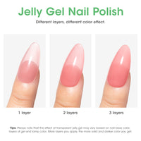 Gellen Gel Nail Polish Starter Kit with 36W UV Light, 10 Colors Summer Jelly Color Gel Polish Kit, All-In-One Manicure Gift Set with Gel Nail Base Top Coat & Nail Dryer, Nail Art Tools for Salon DIY