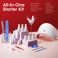 Gellen Gel Nail Polish Starter Kit with 36W UV Light, 10 Colors Plum Wine Color Gel Polish Kit, All-In-One Manicure Gift Set with Gel Nail Base Top Coat & Nail Dryer, Nail Art Tools for Salon DIY