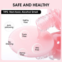 Gellen Clear Pink Tint Base Coat Nail Polish, Nail Ridge Filler & Nail Strengthener for Weak Nails, Sheer Nail Repair Polish with Shea Butter, Vitamin E & Protein, HEMA TPO Free