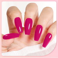 Gellen Gel Nail Polish, 18ml Dark Pink Nail Polish Soak Off UV LED Nail Gel Polish Nail Art Manicure Salon at Home DIY Gel, Christmas Gifts for Women Girls