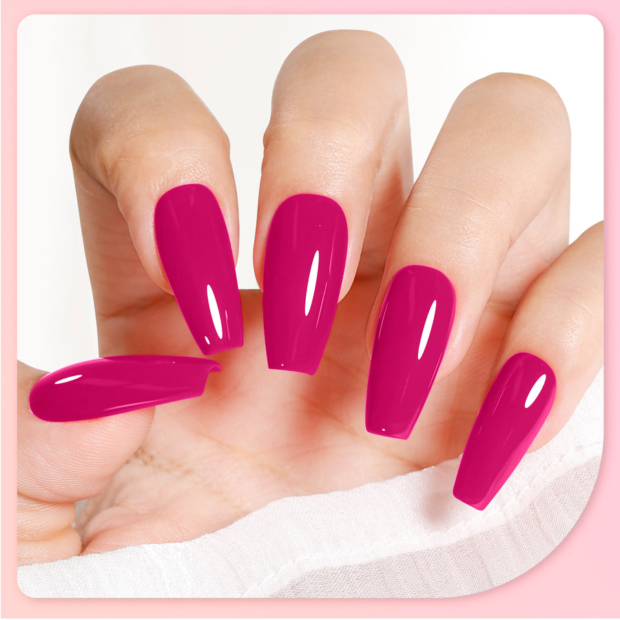 Gellen Gel Nail Polish, 18ml Dark Pink Nail Polish Soak Off UV LED Nail Gel Polish Nail Art Manicure Salon at Home DIY Gel, Christmas Gifts for Women Girls