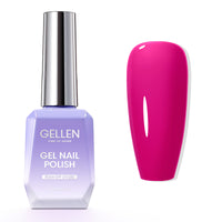 Gellen Gel Nail Polish, 18ml Dark Pink Nail Polish Soak Off UV LED Nail Gel Polish Nail Art Manicure Salon at Home DIY Gel, Christmas Gifts for Women Girls