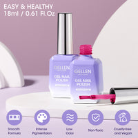 Gellen Gel Nail Polish, 18ml Dark Pink Nail Polish Soak Off UV LED Nail Gel Polish Nail Art Manicure Salon at Home DIY Gel, Christmas Gifts for Women Girls