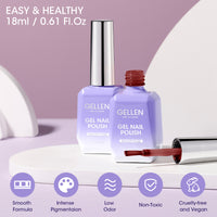 Gellen Gel Nail Polish, 18ml Dark Red Nail Polish Soak Off UV LED Nail Gel Polish Nail Art Manicure Salon at Home DIY Gel, Christmas Gifts for Women Girls