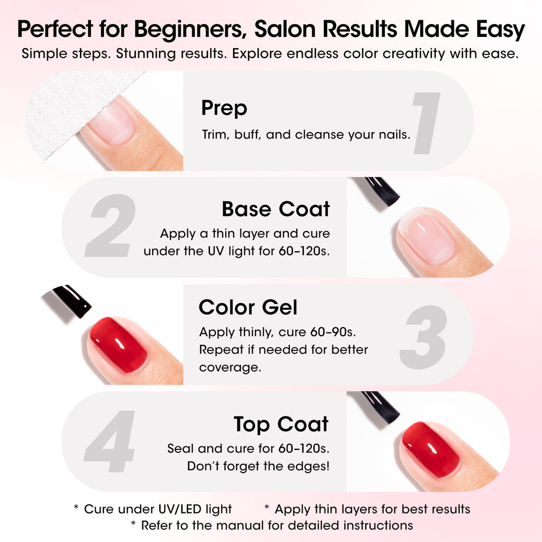 Gellen 24Pcs Gel Nail Polish Set, 20Colors Elegant Jelly Gel Polish with Base Coat & Glossy Matte Cateye Top Coat, HEMA TMPTA TPO 3-Free Red Pink Green White UV Cured Soak off Nail Kit for Women