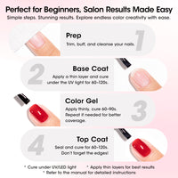 Gellen 24Pcs Gel Nail Polish Set, 20Colors Elegant Jelly Gel Polish with Base Coat & Glossy Matte Cateye Top Coat, HEMA TMPTA TPO 3-Free Red Pink Green White UV Cured Soak off Nail Kit for Women