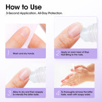 Gellen Nail Biting Treatment for Kids & Adults, Roll-On Stop Thumb Sucking Deterrent, Nail Biting Prevention, Quick Dry & Water-Resistant Anti Nail Biting Polish, Stop Nail Biting 10ml