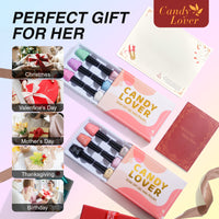 Candy Lover Gel Nail Polish Kit, 12 Colors Macaron Collection Nail Gel Kit with Greeting Card & 72W UV Nail Lamp, Salon Quality Long-lasting Gel Polish Set, Gift for Girl Women DIY Manicure