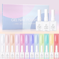 Perfect Summer Gel Nail Polish, 12 Colors Gel Polish, Pastel Spring Summer Gel Nails, Gel Polish Kit, Soak Off Nail Polish Set, Salon Nail Gift for Women Girls