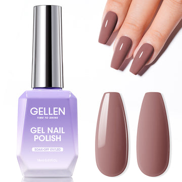 Gellen Gel Nail Polish, 18ml Gray Purple Nail Polish Soak Off UV LED Nail Gel Polish Nail Art Manicure Salon at Home DIY Gel, Christmas Gifts for Women Girls