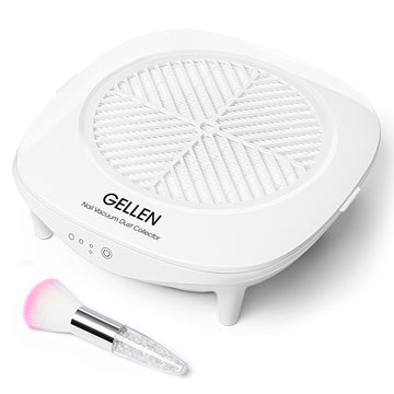 Gellen Nail Dust Collector with Reusable Filter&Dust Brush Nail Tech Vacuum Dust Fan Low Noise Powerful Suction Dust Extractor Electric Machine