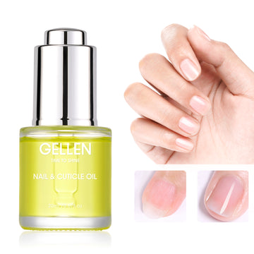 Gellen Organic Nail Cuticle Oil for Nails Strength, 20ml 0.67 Fl.Oz Fingernail Nourishing Oil for Hydrating, Moisturizing, Strengthening