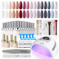 Candy Lover Gel Polish Kit, 16 Nude Gel Colors, 132W UV Nail Lamp, Gel Nail Essential Set, Elegant Colors Gel Nail Polish