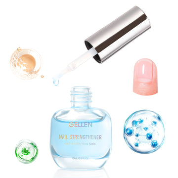 Gellen 15ml Nail Strengthener, Air Dry Clear Finish Nail Growth Strengthener for Thin Weak and Damaged Nails Repair Solution with Protein Keratin Calcium Nourish Nail Care Treatment, Ocean Scented