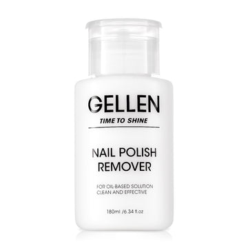 Gellen Nail Polish Remover, 180ML Non Acetone Gentle Nail Polish Remover for Regular Nail Polish, Milk Scent Nail Polish Remover with Easy Push-down Pump, 6.34 fl oz