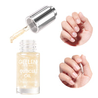 Gellen Nail Cuticle Oil for Growth and Strength, 15ml Vitamin E Nail Nourishing Oil for Hydrating, Moisturizing, Strengthening, Cuticle and Skin Nail Care for Women, Jasmine Scent, Gold Shimmer