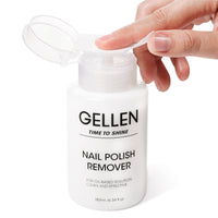 Gellen Nail Polish Remover, 180ML Non Acetone Gentle Nail Polish Remover for Regular Nail Polish, Milk Scent Nail Polish Remover with Easy Push-down Pump, 6.34 fl oz