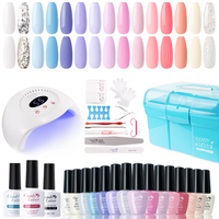 Candy Lover Gel Nail Polish Kit with UV Lamp, 72W Nail Dryer, 15 Colors Quick Dry Long-lasting Gel Nail Polish, Nail Polish Kit Gift for Womens