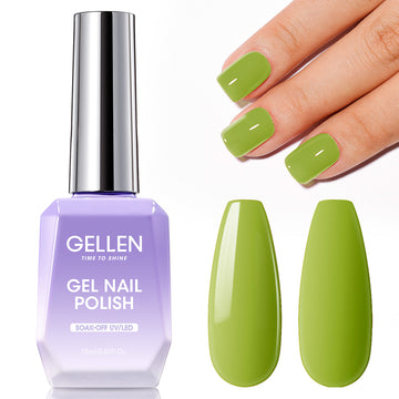 Gellen Gel Nail Polish, 18ml Light Green Nail Polish Soak Off UV LED Nail Gel Polish Nail Art Manicure Salon at Home DIY Gel, Christmas Gifts for Women Girls