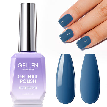 Gellen Gel Nail Polish, 18ml Haze Blue Nail Polish Soak Off UV LED Nail Gel Polish Nail Art Manicure Salon at Home DIY Gel, Christmas Gifts for Women Girls