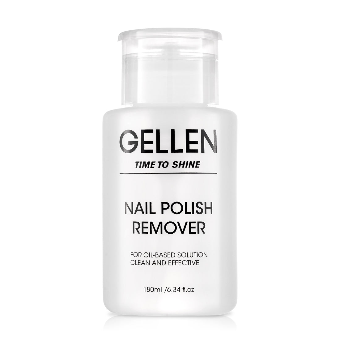Gellen Nail Polish Remover, 180ML Non Acetone Gentle Nail Polish Remover for Regular Nail Polish, Unscented Nail Polish Remover with Easy Push-down Pump, 6.34 fl oz