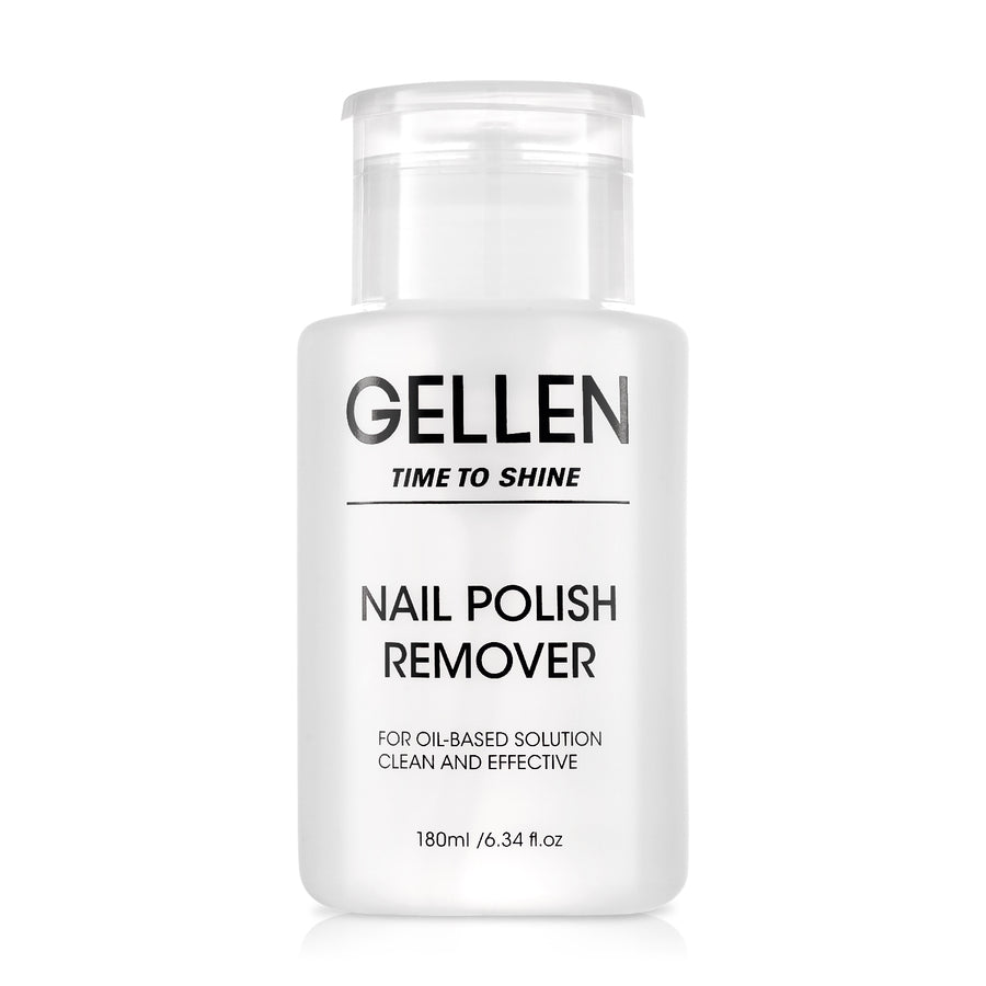 Gellen Nail Polish Remover, 180ML Non Acetone Gentle Nail Polish Remover for Regular Nail Polish, Unscented Nail Polish Remover with Easy Push-down Pump, 6.34 fl oz