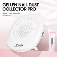 Gellen Nail Dust Collector with Reusable Filter&Dust Brush Nail Tech Vacuum Dust Fan Low Noise Powerful Suction Dust Extractor Electric Machine