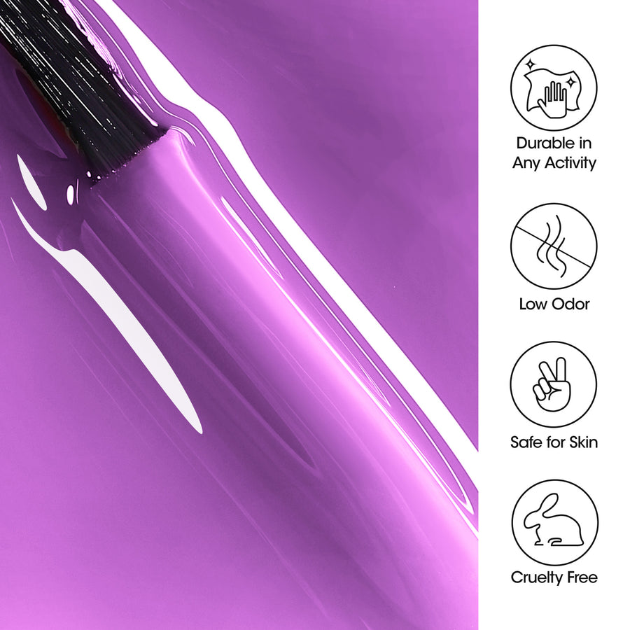 Gellen Jelly Gel Nail Polish, 18ML Sheer Bright Purple Gel Polish UV Light Soak off Translucent Nail Polish Salon Manicure DIY Nail Art, Christmas Gifts for Women Girls