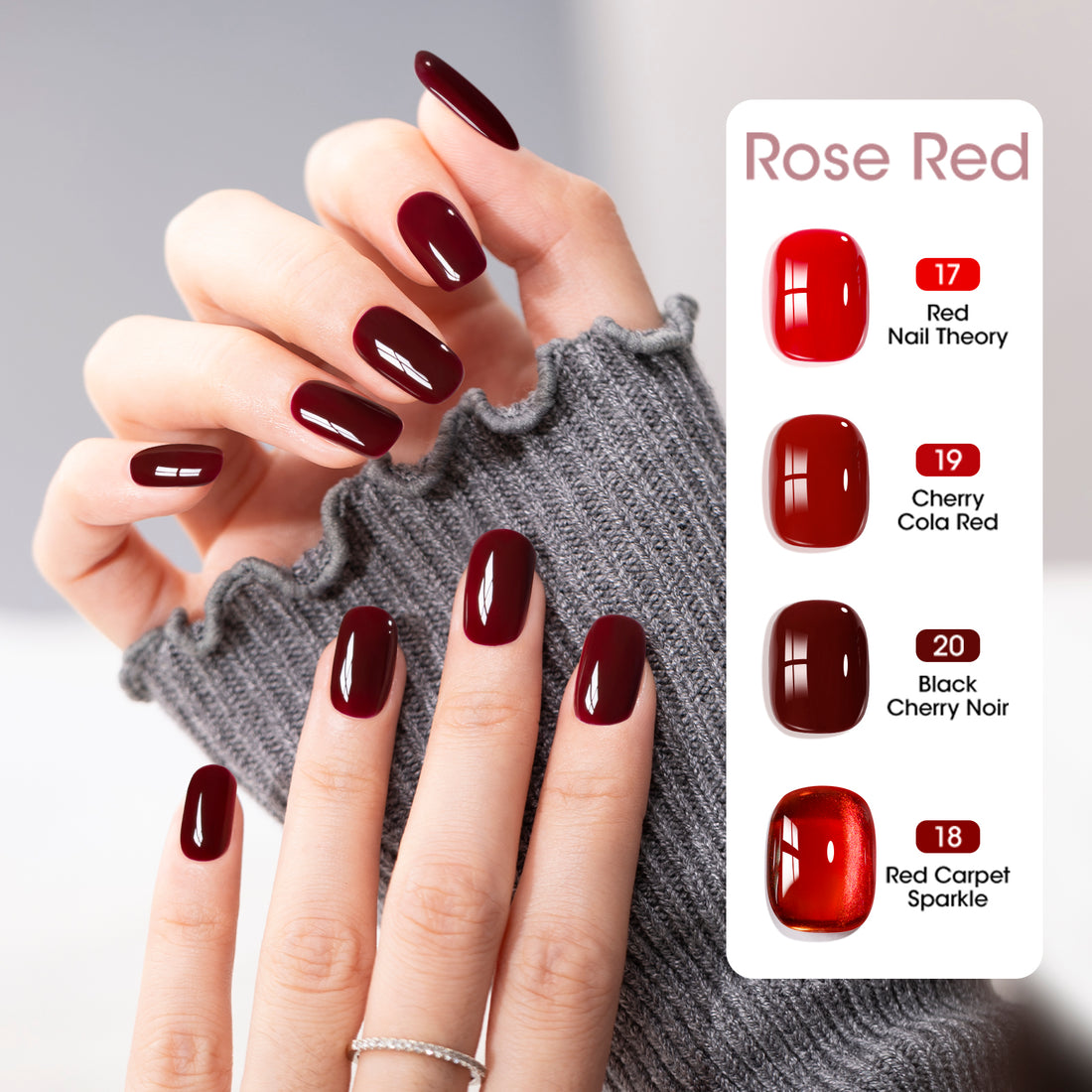 Gellen One Step Cat Eye Gel Nail Polish, 5-in-1 Magnetic Gel Polish Set, UV Lamp Needed Cured, No Base Top Needed, DIY Manicure for Women Beginners, 18 Sheer Burgundy Sparkle
