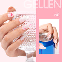 Gellen Builder Nail Gel, 9 in 1 Nude Gel Builder for Nail Thickening, LED Nail Lamp Cured Hard Gel Builder Gel Nail Polish Base Gel Extension Gel Building Gel