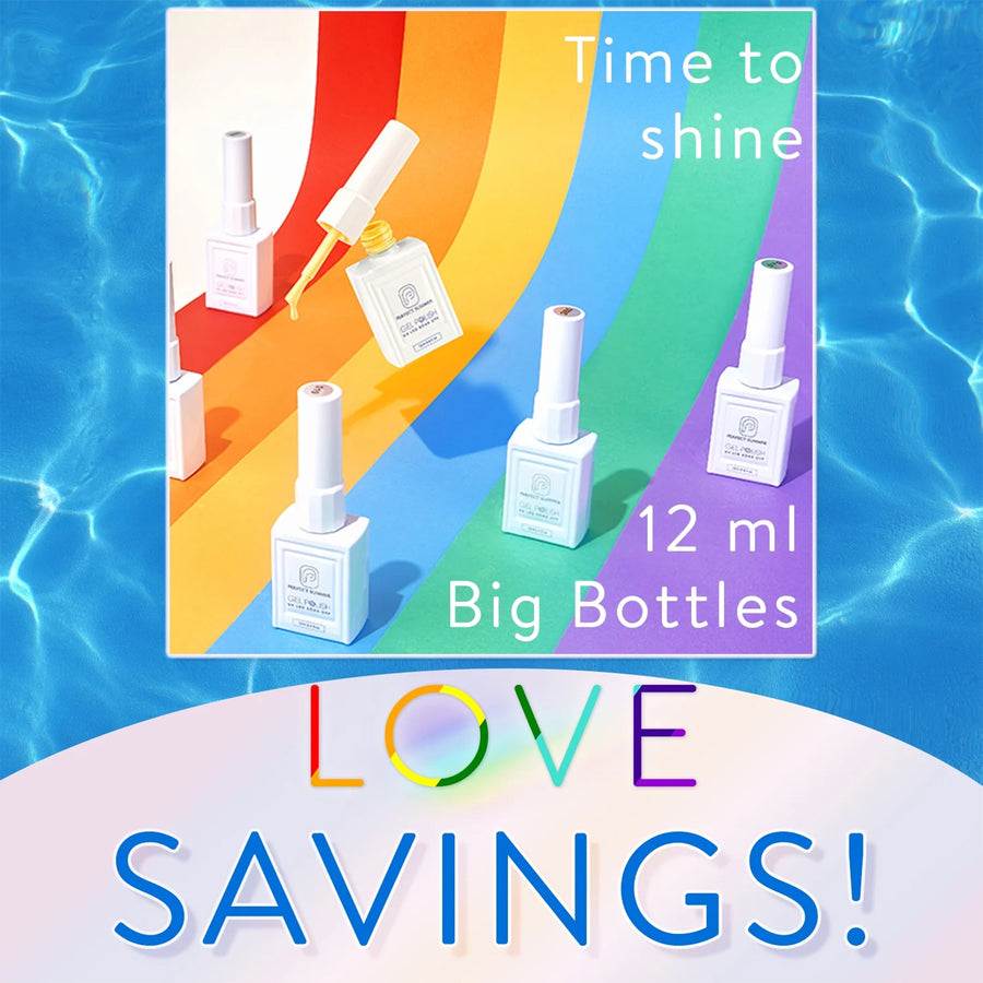 Perfect Summer Gel Nail Polish, 12 Colors Gel Polish Neon Rainbow Soak Off UV Nail Polish Gel, Manicure DIY Salon Nail Art Gift for Women Girls