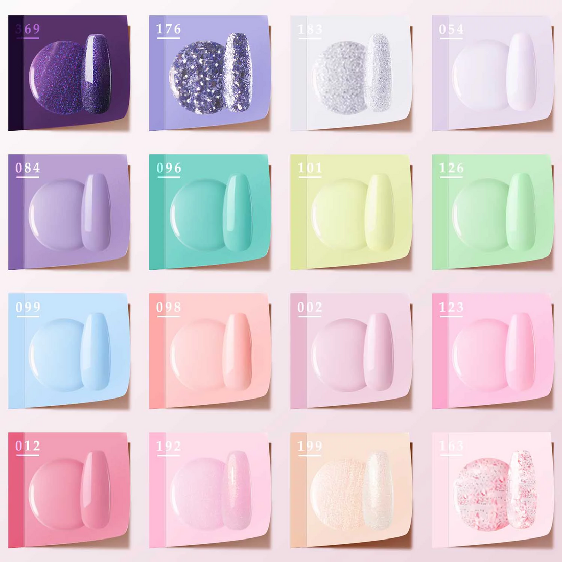 Gellen Nail Gel Polish Kit with Base Top Coat, 16 Colors Gel Nail Polish Set, Bright Candy Tones Spring Summer Color Nail Gel Polish Gifts for Women Girls