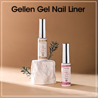 Gellen Gel Liner Nail Polish, 6 Colors Gold Sliver Pink Glitter Nail Art Gel Nail Polish Set, Gel Polish Soak Off UV Cure Gel Built Thin Nail Brush Christmas Gifts for Women