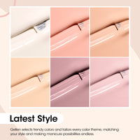 Gellen Nude Gel Nail Polish, 6 Colors Pink Nude Gel Polish Set Skin Tones Neutral Soak Off Nail Gel Kit for All Seasons Nail Art Home Diy Manicure