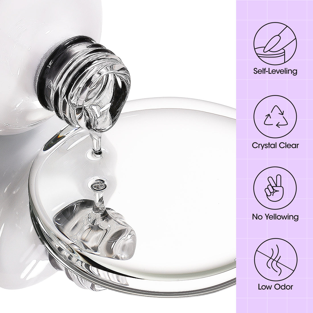 Gellen Nail Gel Glue for Nail Tips, 15ML UV Light Needed Nail Gel As Base Gel, As Rhinestone Glue, As Nail Tips Glue for Clear Press on Acrylic and False Nails