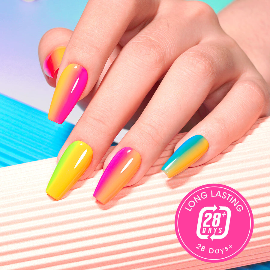 Candy Lover Nail Gel Polish, 6 Colors Bright Rainbow Gel Polish Set, Soak Off UV LED Needed Nail Gel Set, Nail Art Gift for Women DIY Manicure