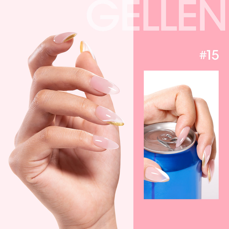 Gellen Builder Nail Gel, 9 in 1 Light Pink Gel Builder for Nail Thickening, LED Nail Lamp Cured Hard Gel Builder Gel Nail Polish Base Gel Extension Gel Building Gel