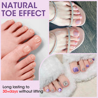 Gellen Soft Gel Toenail Tips, 12 Sizes Full Cover Press On Toenails, 300pcs Matte Short Square Fake Toe Nails Easy Handle for Fast Pedicure