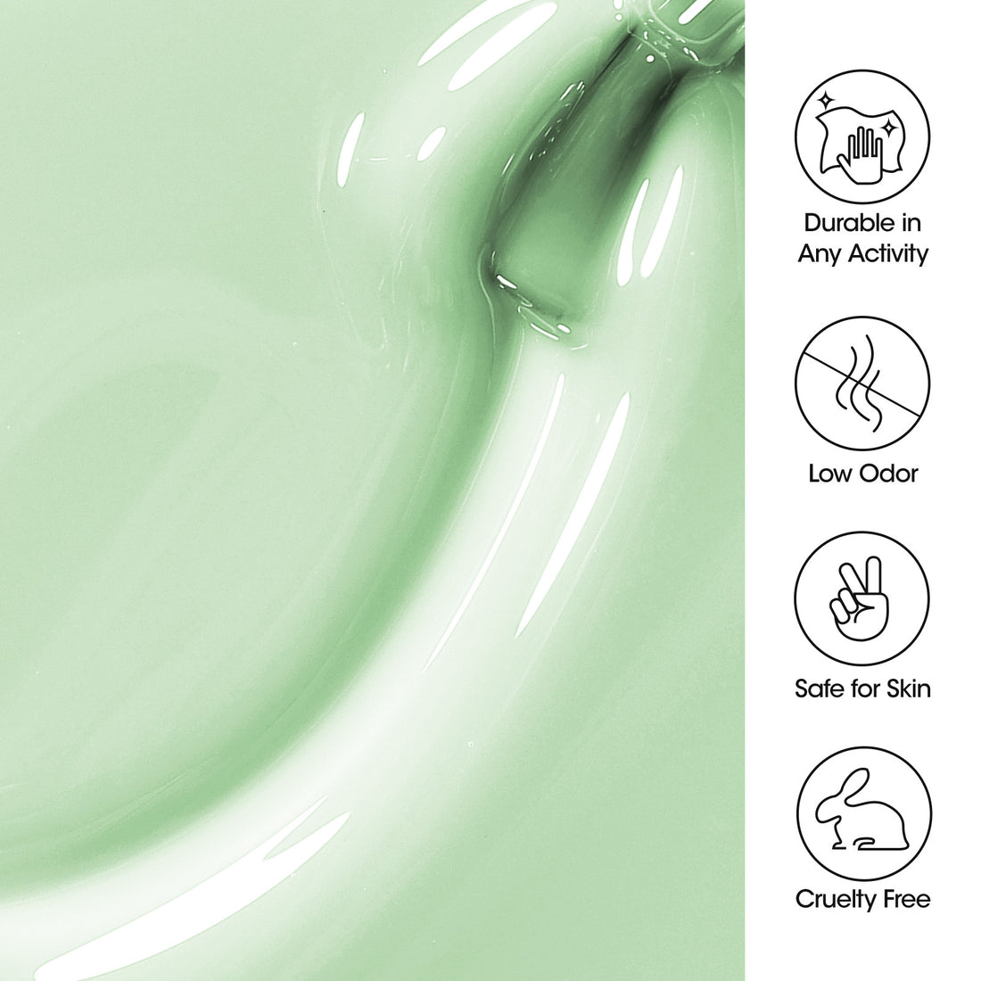 Gellen Jelly Gel Nail Polish, 18ML Sheer Pale Green Gel Polish UV Light Soak off Translucent Nail Polish Salon Manicure DIY Nail Art, Christmas Gifts for Women Girls