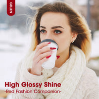 Gellen Red Gel Nail Polish Set, 6 Colors Winter Christmas Burgundy Red Bloody Red Glitter Gel Polish, No Wipe Soak Off Glossy UV Gel for DIY Nail Art Salon Manicure, 10ml/0.33oz