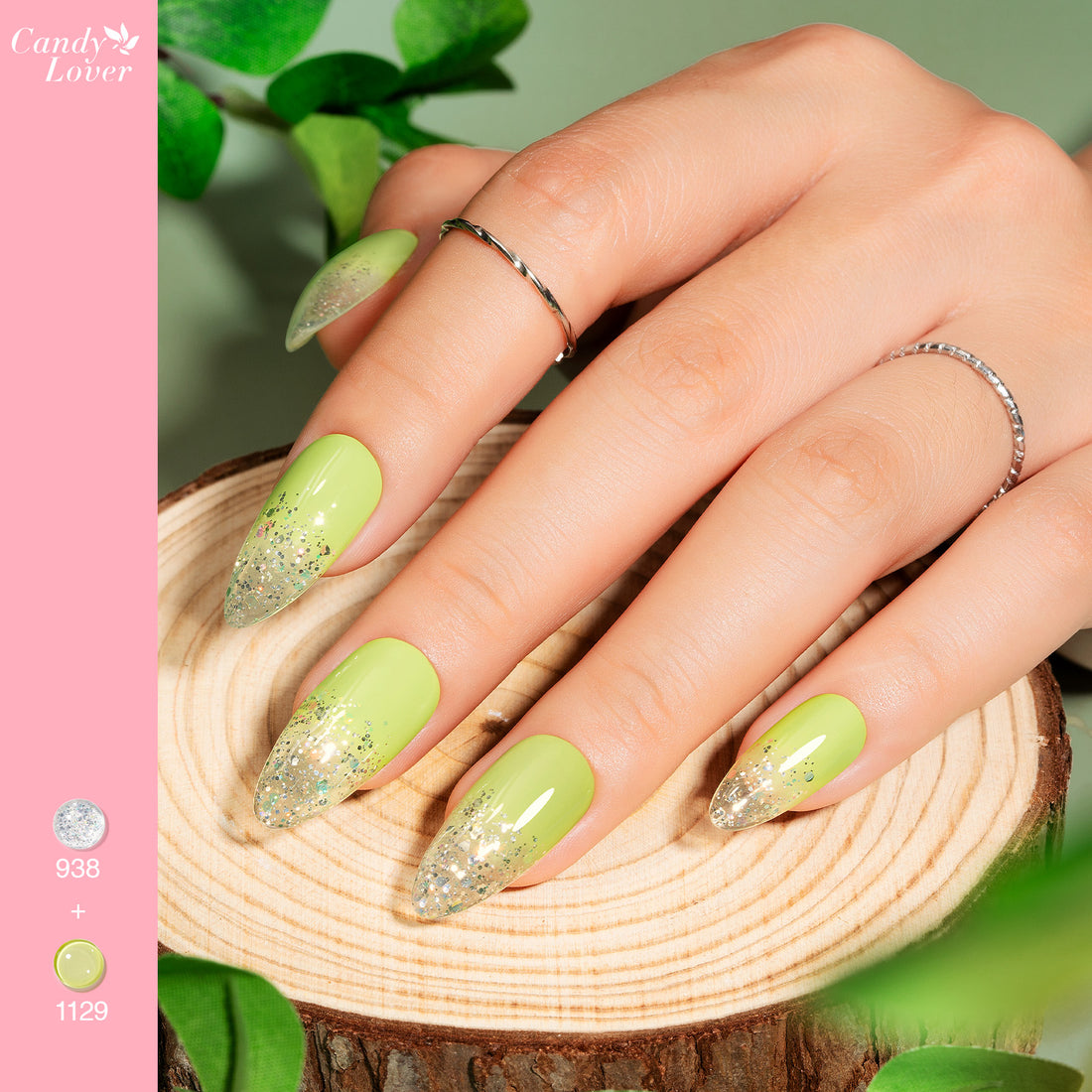 Candy Lover Nail Gel Polish, 6 Colors Flower Red Green Gel Polish Set, Soak Off UV LED Needed Nail Gel Set, Nail Art Gift for Women DIY Manicure