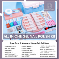 Perfect Summer Gel Nail Polish Kit with UV Lamp, Portable UV Nail Light Starter Kit with Storage Box, 12 Glitter Red Grey Colors Gel Nail Kit, All-in-One Manicure Kit, Gift Set for Women Girls