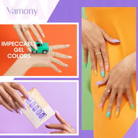Vamony Short Coffin Press on Nails, 112 Pcs Fake Nail Tips Kit with Adhesive Tabs, Mani Sticks and Files, 4×28 Count Macaron French False Nails Gift for Girls Women