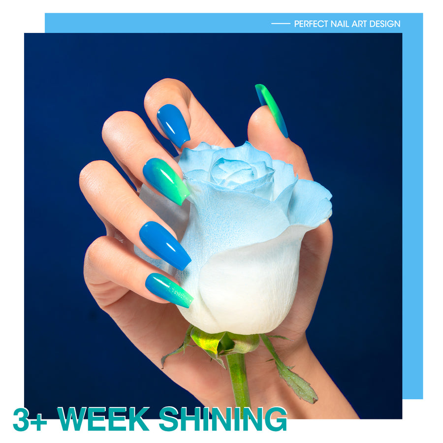 Candy Lover Nail Gel Polish, 6 Colors Ocean Blue Starry Sky Blue Gel Polish Set, Soak Off UV LED Needed Nail Gel Set, Nail Art Gift for Women DIY Manicure