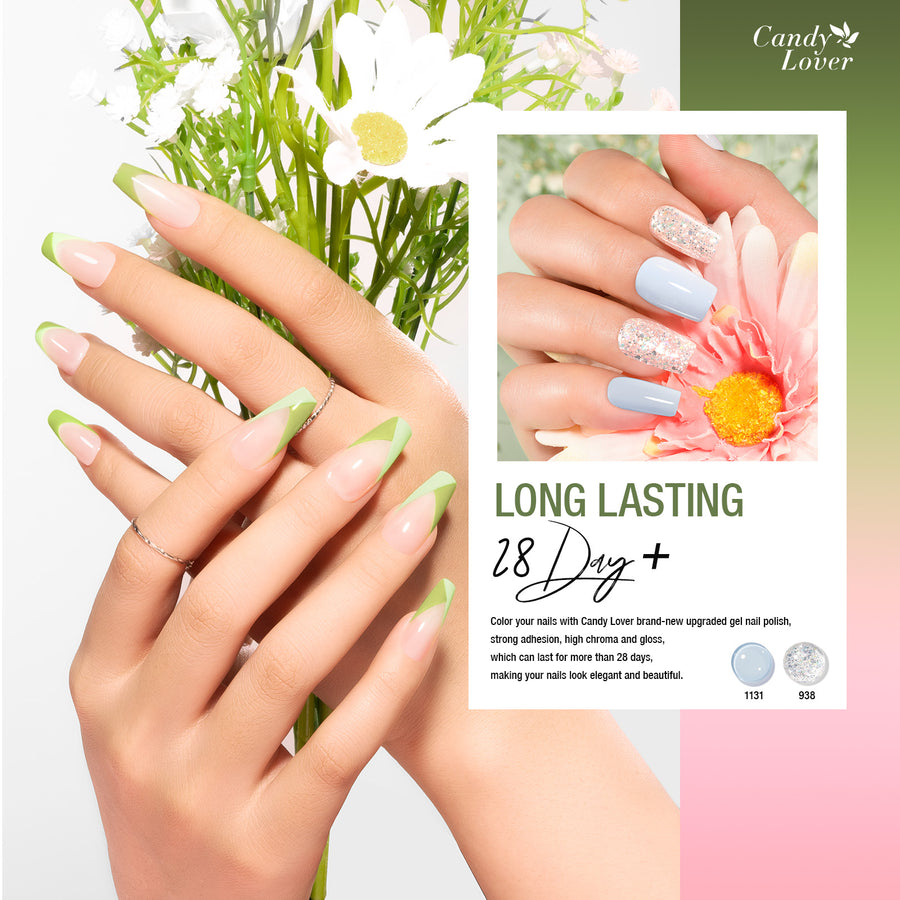 Candy Lover Nail Gel Polish, 6 Colors Flower Red Green Gel Polish Set, Soak Off UV LED Needed Nail Gel Set, Nail Art Gift for Women DIY Manicure