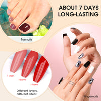 Nailshion Quick Air Dry Nail Polish Set, 16 Colors 10ML Nude Gray Burgundy Nail Polish with Clear Base Top Coat and 35Pcs Remover Pads Fall Regular Nail Lacquer Gift for Women Girls