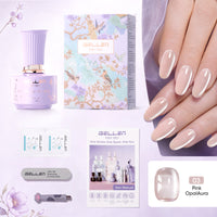 Gellen One Step Cat Eye Gel Nail Polish, 5-in-1 Magnetic Gel Polish Set, UV Lamp Needed Cured, No Base Top Needed, DIY Manicure for Women Beginners, 03 Sheer Nude Pink Opal